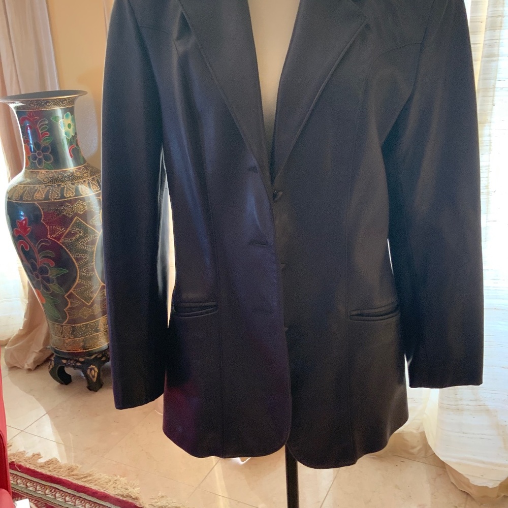 Continental leather jacket